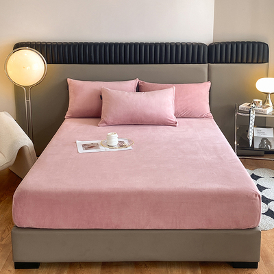 【宜家同款】牛奶绒防静电高级感床笠