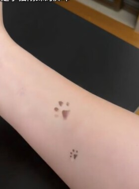 猫咪猫爪温变彩色纹身贴