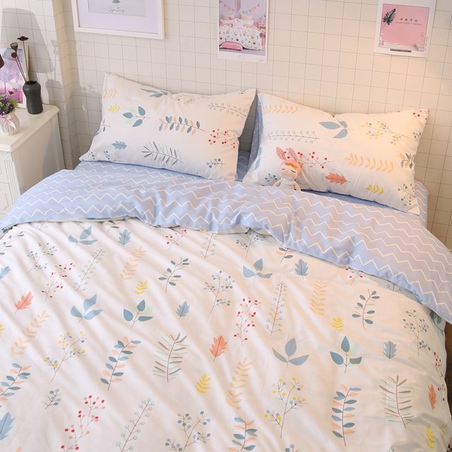 Nordic simple, fresh pastoral style bedding set