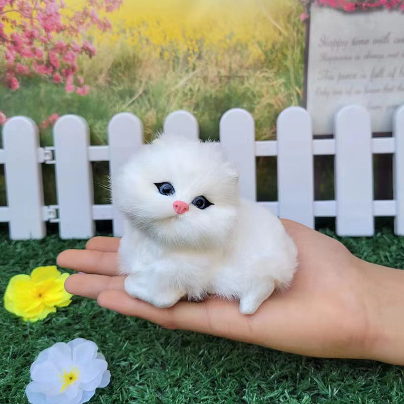会叫仿真猫咪玩偶毛绒玩具动物玩具儿童公仔模型小狗小兔摆件益智,淘宝优惠券,粉丝福利购,淘宝优惠卷
