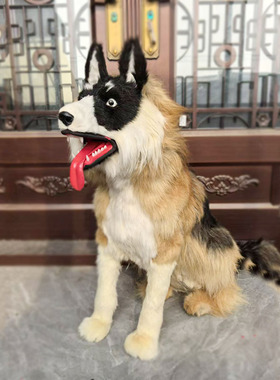 皮毛招财田园室内动物模型仿真狗