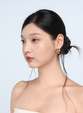 梓渝|杨超越同款 Blingkolio不另可 新款小众设计虎眼石台灯耳钉
