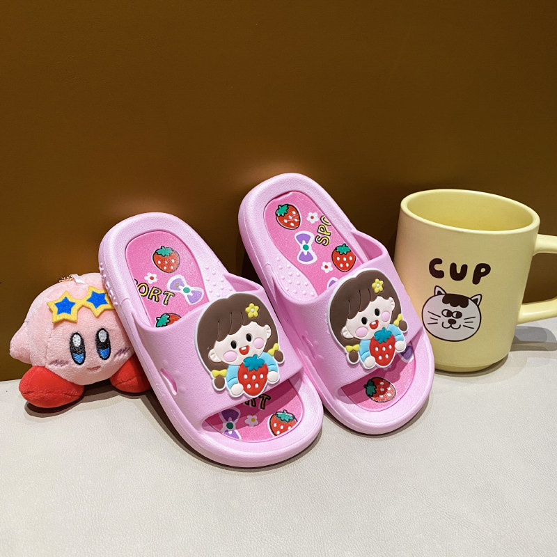 儿童凉拖鞋男女童中大童鞋家居厚底防滑软底浴室鞋一字拖夏季女童