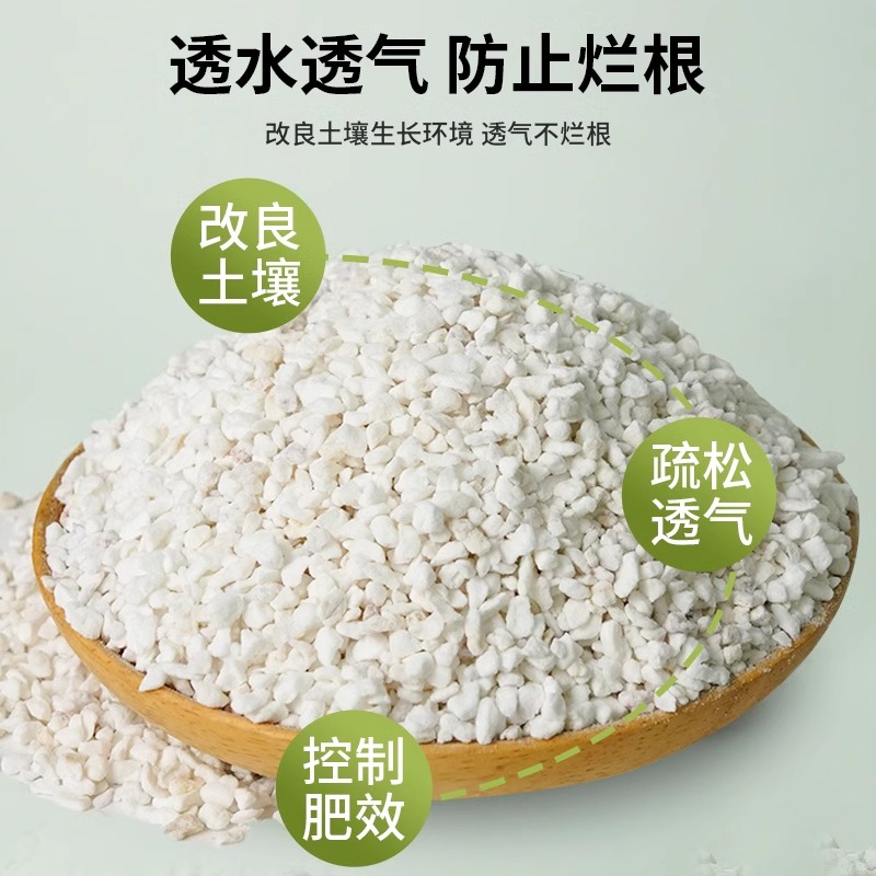 珍珠岩大颗粒养花通用营养土铺面石拌土育苗多肉兰种植火山石蛭石 - 图2