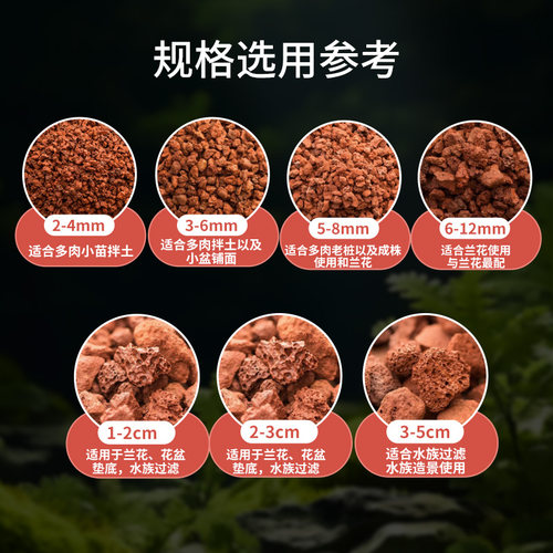 火山石鱼缸专用颗粒养花乌龟天然底砂火山岩多肉兰花植物铺面垫底 - 图3