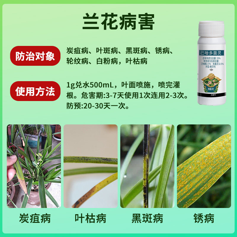德沃多兰花病虫害常用药黑斑病专用药杀菌蚧壳虫杀虫剂烂根专用剂,淘宝优惠券,粉丝福利购,淘宝优惠卷