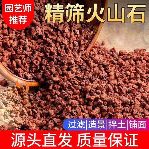 火山石鱼缸专用颗粒养花乌龟天然底砂火山岩多肉兰花植物铺面垫底 - 图2