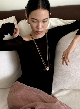 【所有女生直播间】NARCII心愿四叶草皮绳项链女小众中古ins风