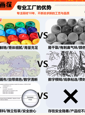 数字油画定制来图定做diy填色小尺寸涂色丙烯手工填充礼物照片画