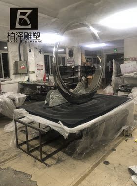 不锈钢镂空月亮水滴园林景观定制