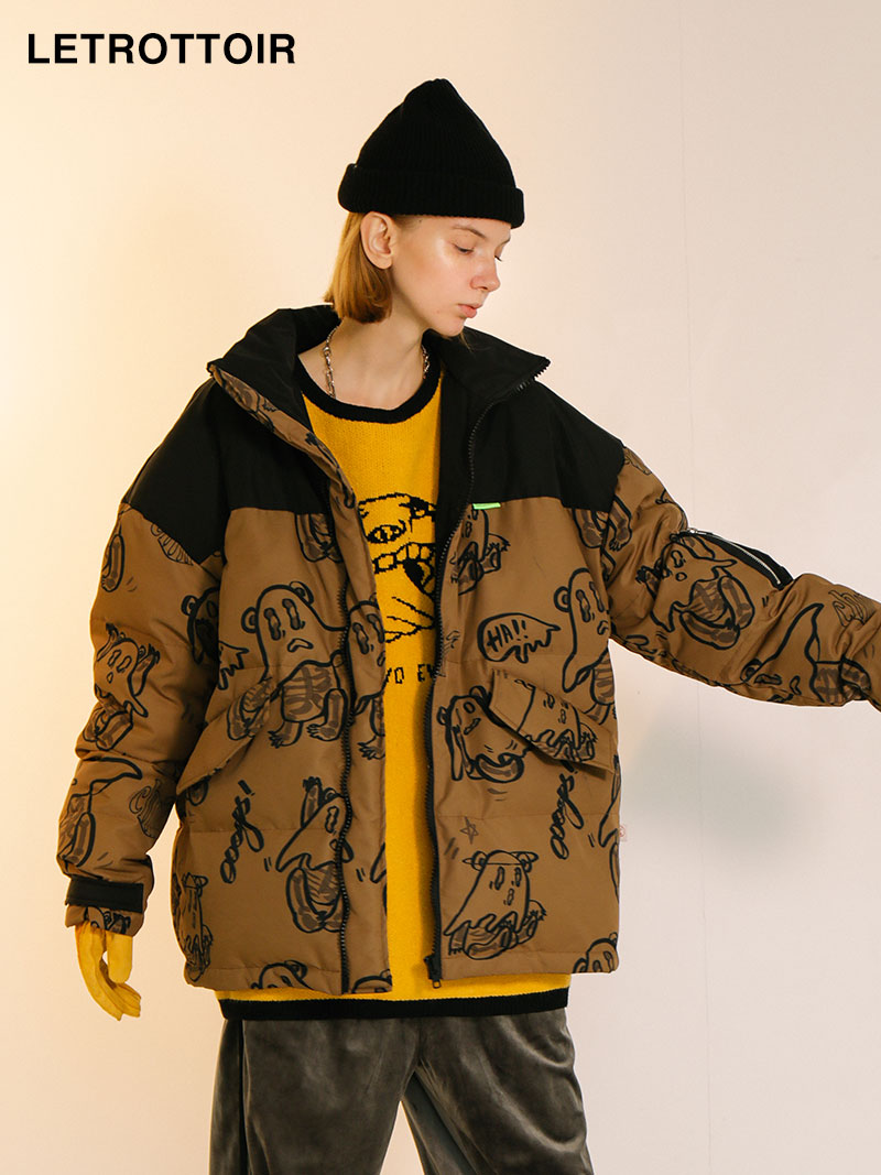 letrottoir国潮加厚男情侣羽绒服 letrottoir羽绒服