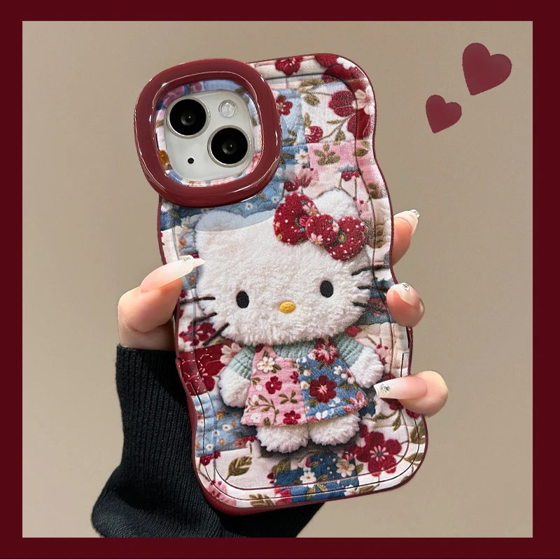 碎花裙kt猫适用苹果17promax手机壳iPhone16/15/14/13pro全包防摔16plus板凳双支架vivo华为小米17oppo女款套,淘宝优惠券,粉丝福利购,淘宝优惠卷