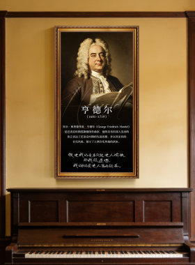 贝多芬肖邦音乐家画像装饰画钢琴房琴行挂画艺术培训学校教室壁画