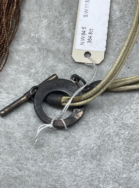 925配件铁矿石淡水珍珠流苏线绳长款项链老货氧化no退no换 5.78