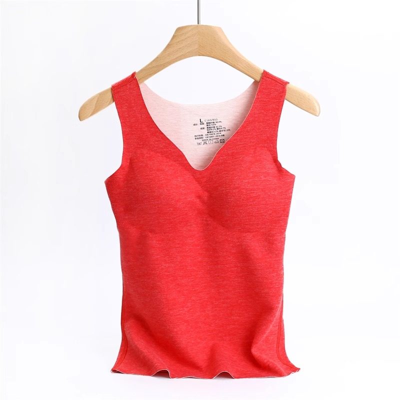 带胸垫德绒保暖背心女秋冬内搭秋衣上衣蚕丝羊毛保暖内衣打底吊带,淘宝优惠券,粉丝福利购,淘宝优惠卷