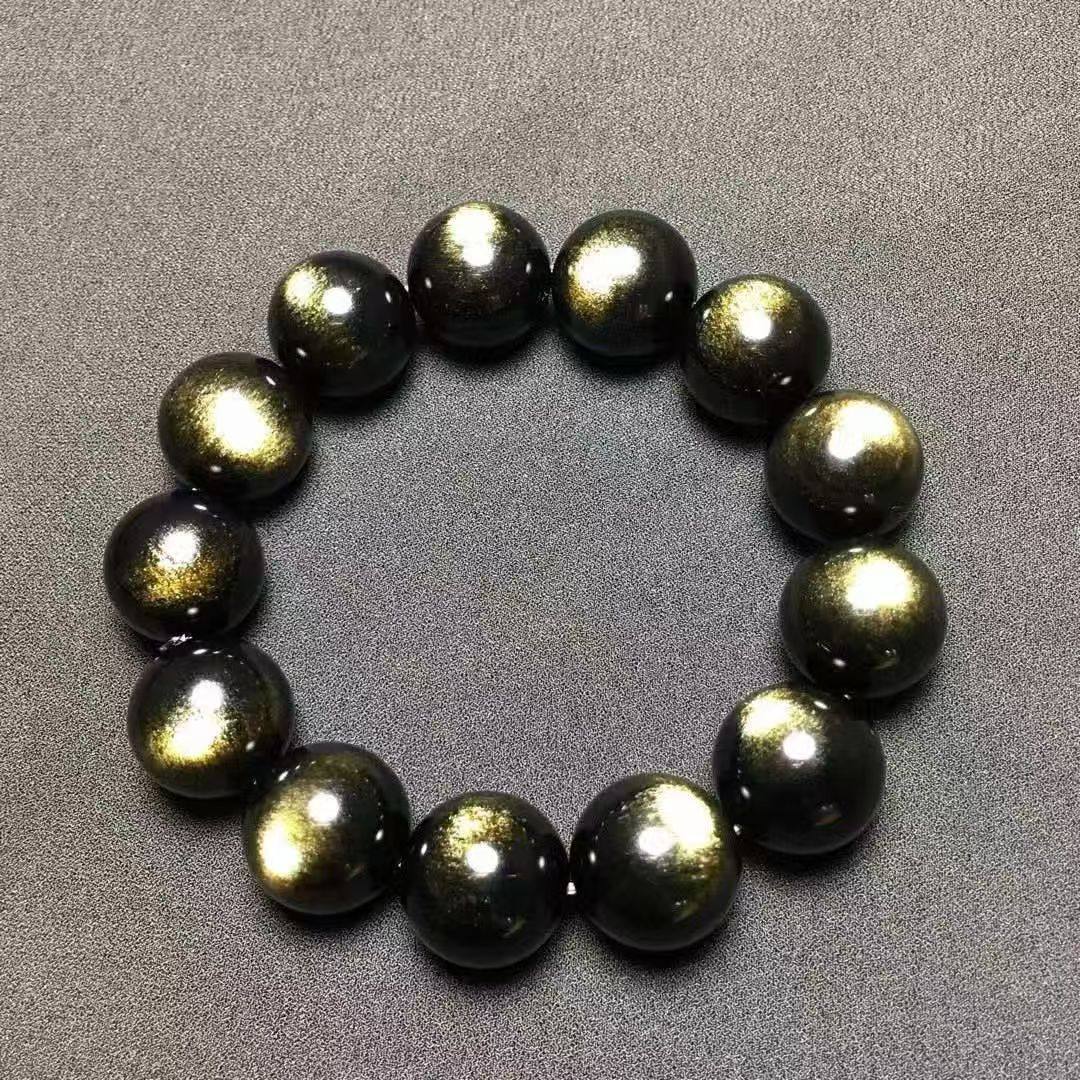 天然收藏双面圆眼黑曜石手串圆珠简约男士佛珠女款手链生日礼物,淘宝优惠券,粉丝福利购,淘宝优惠卷