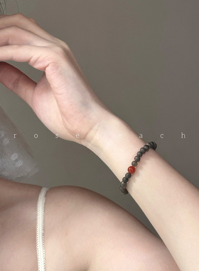 rosepeach「Rouge系列」原创小众佛系少女清冷风天然沉香串珠手链