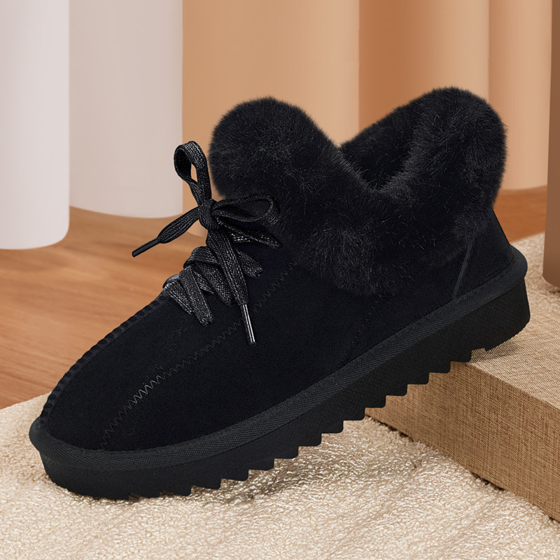 雪地靴女外穿加绒加厚2025冬季新款豆豆妈妈保暖老北京一脚蹬棉鞋,淘宝优惠券,粉丝福利购,淘宝优惠卷