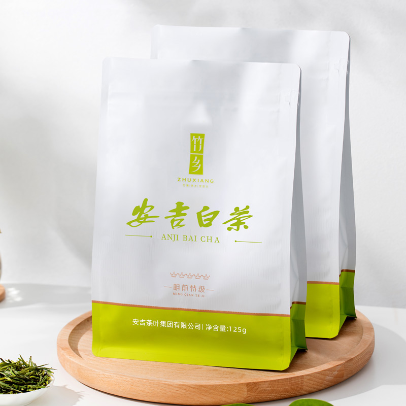 竹乡安吉白茶2024新茶明前特级绿茶自封袋250g正品安吉特产口粮茶-图0