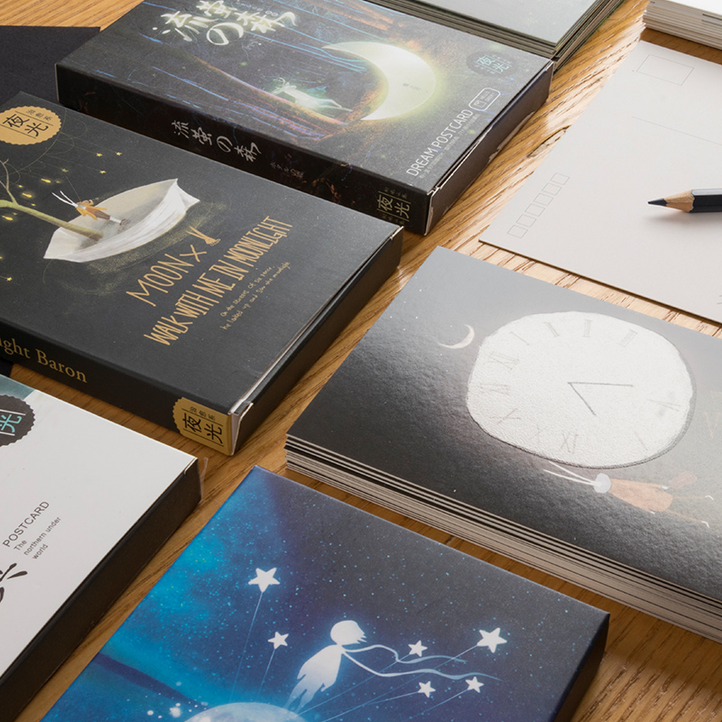 Commemorative postcard greeting card simple literary art