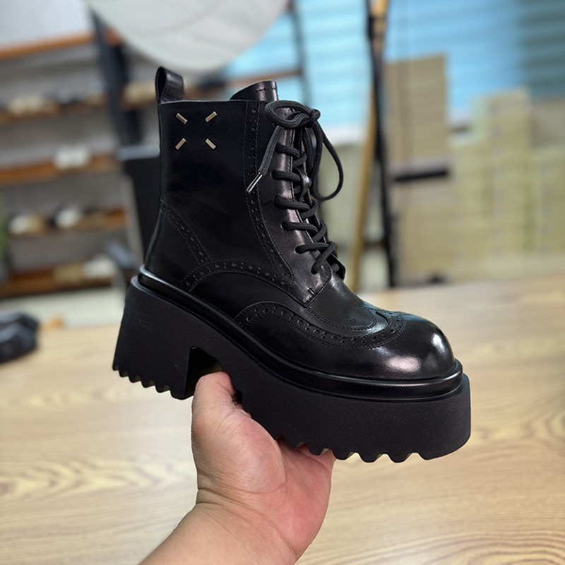 英伦风马丁靴女2025秋冬新款真皮短靴女松糕厚底圆头加绒欧货女靴,淘宝优惠券,粉丝福利购,淘宝优惠卷