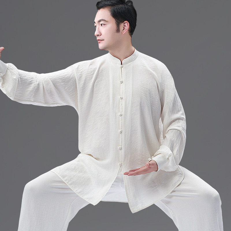 麻棉太极服女2025新款男款高端棉麻太极服秋冬日常可穿太极练功服,淘宝优惠券,粉丝福利购,淘宝优惠卷