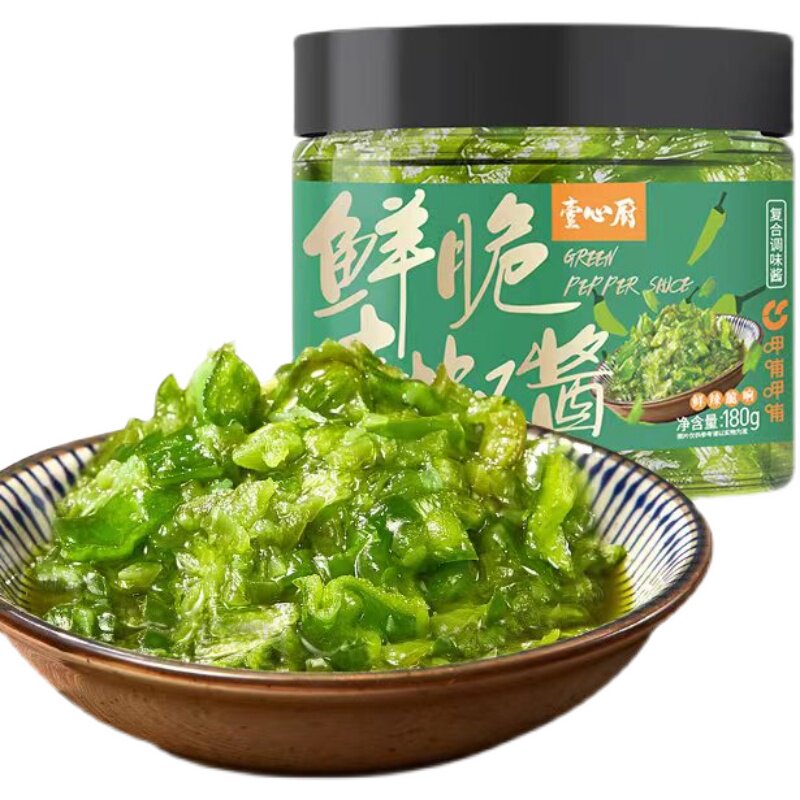 呷哺呷哺鲜脆青椒酱青辣椒酱180克拌饭酱拌面条馒头 炒菜烹调家用,淘宝优惠券,粉丝福利购,淘宝优惠卷