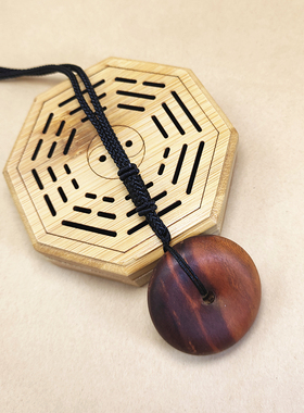 雷击桃木挂饰防惊吓如意扣木雕