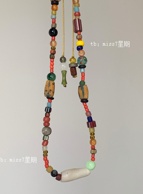 哨｜原创小众设计新中式国风气质复古简约百搭琉璃串珠编织项链