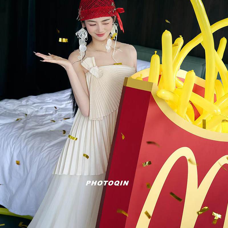 晨拍礼服女新娘法式高级感网纱礼服梦幻表演婚纱礼服敬酒服连衣裙,淘宝优惠券,粉丝福利购,淘宝优惠卷