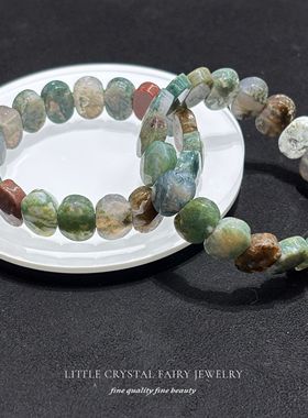 天然水草玛瑙手牌排手链可diy原创水晶首饰女生文艺小众送人礼物