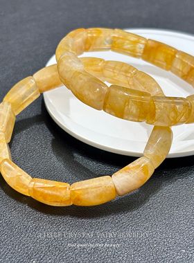 天然黄胶花镯型手牌手链可diy原创水晶手排项链材料外贸小众首饰