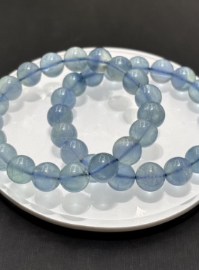 天然蓝萤石手串手链礼物diy材料串珠原创水晶diy流行配珠饰品