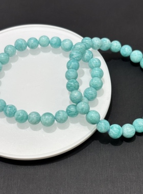 天然天河石圆珠手串手链diy原创diy串珠水晶礼物女生文玩外贸