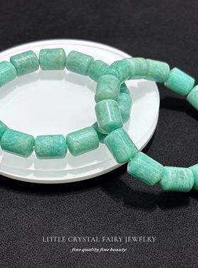 天然天河石圆柱手串手链diy原创水晶饰品国风小清新文艺水晶首饰