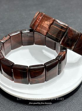 天然红虎眼石手牌手链可diy原创水晶项链材料串珠外贸小众首饰