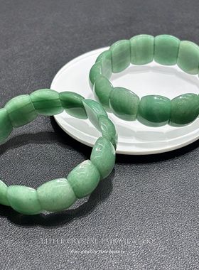 天然东陵玉指甲手牌手链可diy原创水晶外贸饰品小众首饰情侣礼物