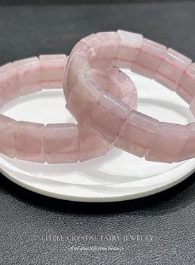 天然粉晶樱花粉手牌手链可diy原创水晶项链材料串珠外贸小众首饰