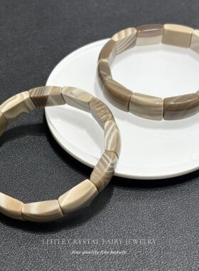 天然波兰图画石手排牌手串手链可diy原创水晶首饰散珠串珠外贸款