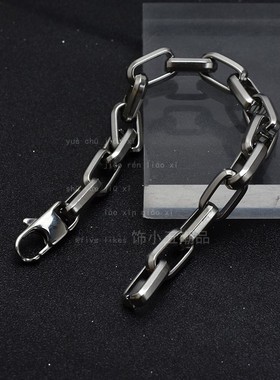 可调整钛钢方形古巴手链不掉色