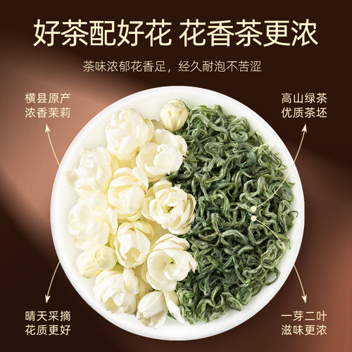茉莉花茶2026新茶官方旗舰店正品特级浓香型茶叶自己喝茉莉绿茶 - 图0