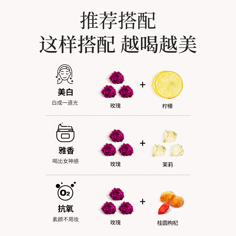 玫瑰花茶干花平阴玫瑰花冠冻干大朵重瓣玫瑰花瓣泡水喝官方旗舰店