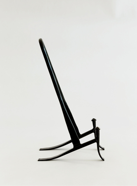 爱屿筑家 黑色金属支架书本相册展示欧式坐盘架桌面隔板柜装饰