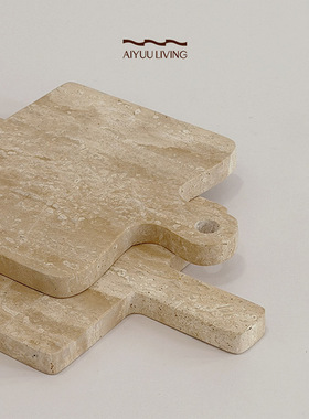 天然洞石砧板厨房摆盘边柜装饰