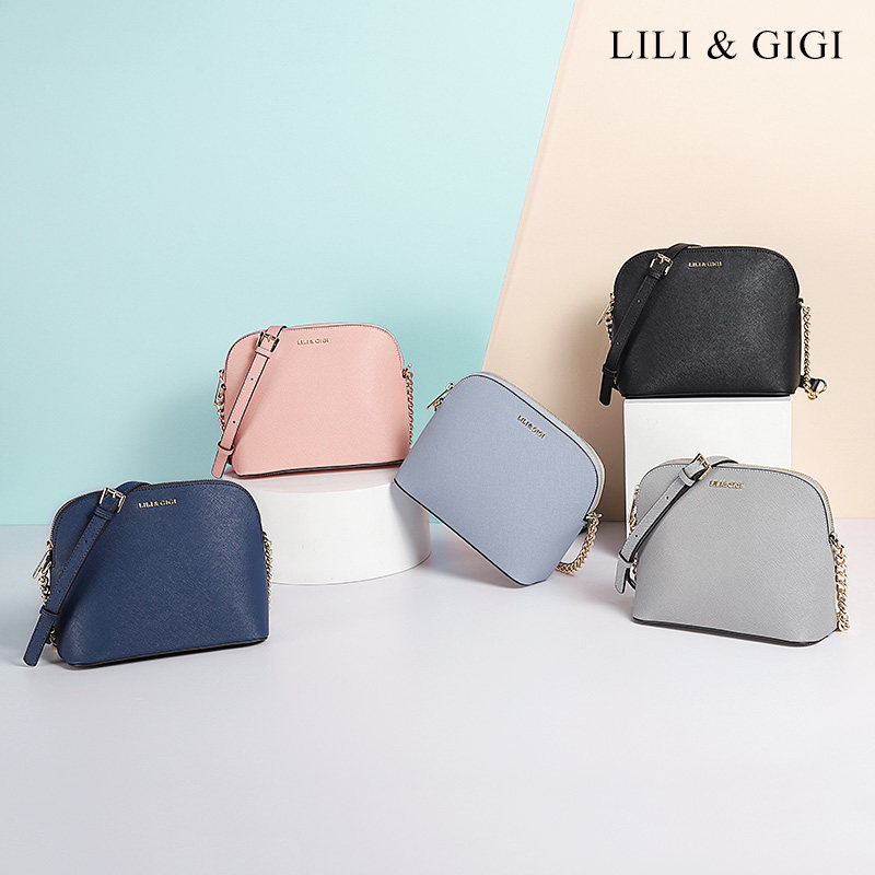 lili&gigi 2020新款女牛皮潮贝壳包 LILI GIGI企业店女士包袋