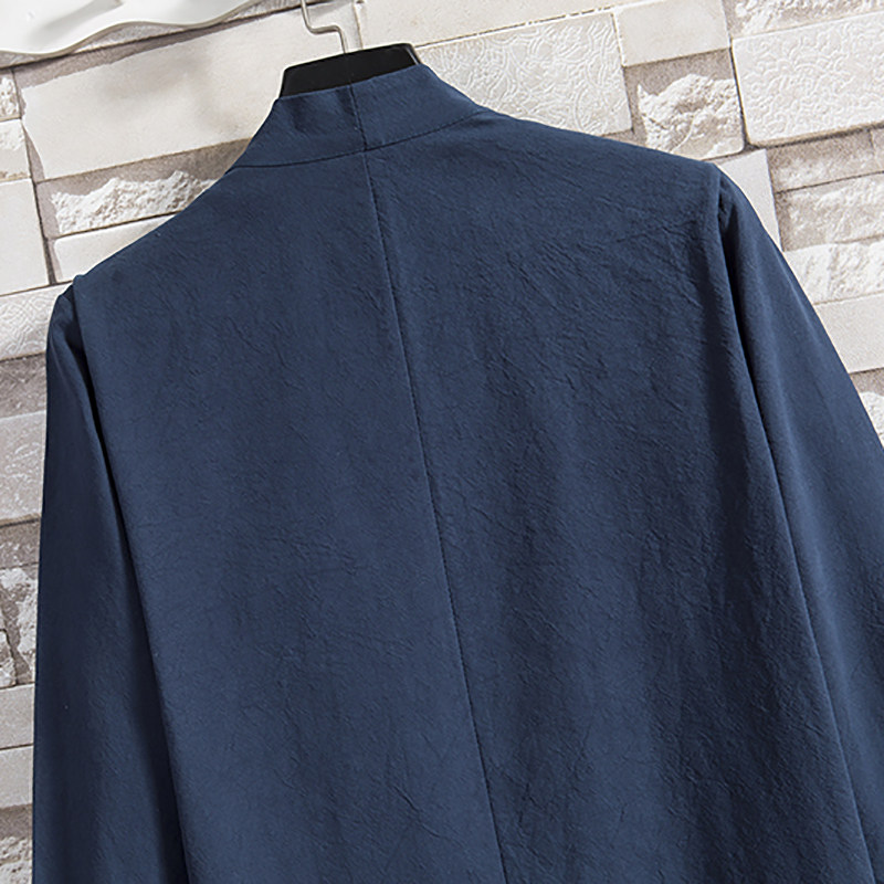 秋季对襟道袍改良汉服披风中国风棉麻茶艺禅服男复古风衣开衫外套,淘宝优惠券,粉丝福利购,淘宝优惠卷