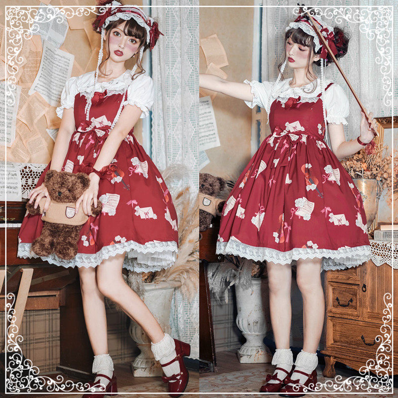 オリジナルバージョンのヤンキーロリータは 和装のプリンセススカートlolita可愛い音楽のサウンドjskワンピースです