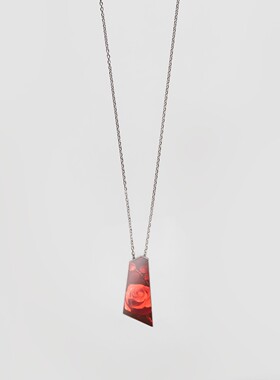 全息玫瑰碎片吊坠项链送闺蜜朋友