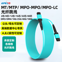 8 Core MPO-MPO fiber jumper motherhead B level compatible with MTP1 meter OM3 40 thousand one trillion MT Multimode jumper 100G