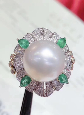 diy首饰配件s925纯银华丽戒指托